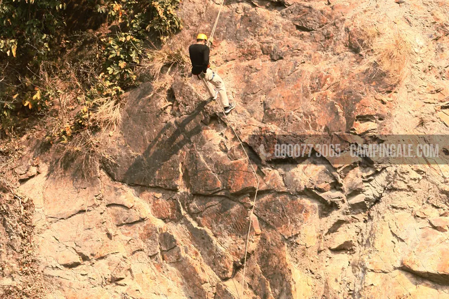 Rock Rappelling